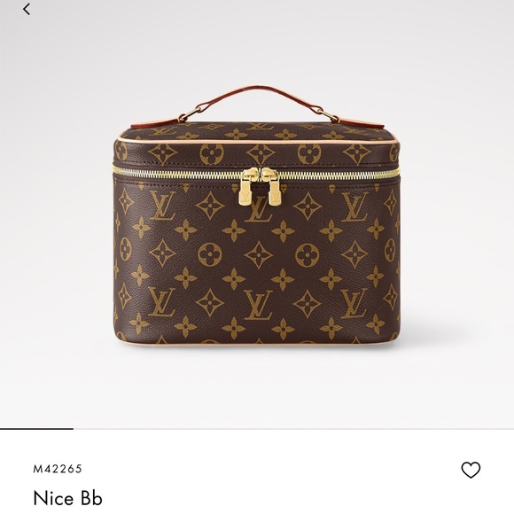 Louis Vuitton Monogram Brown and Gold Case-AUTHENTIC Nice BB - Picture 1 of 13